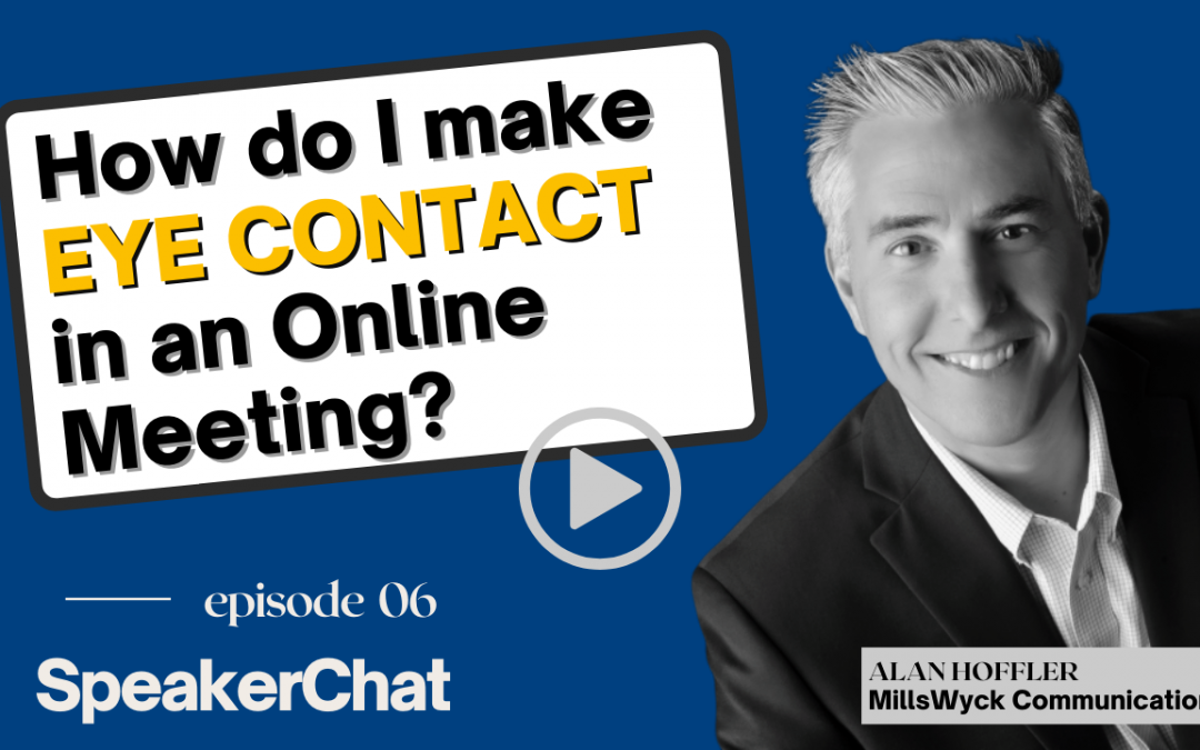 How do I make Eye Contact in an online meeting?